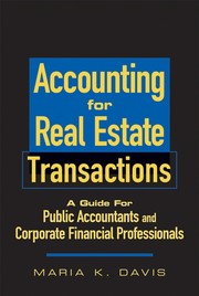 Front cover of Accounting for real estate transactions by Maria K. Davis