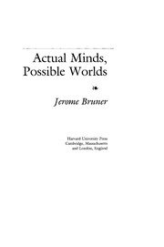 Cover of Actual minds, possible worlds by Jerome S. Bruner