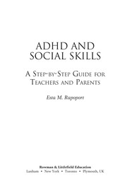 Front cover of ADHD and social skills by Esta M. Rapoport
