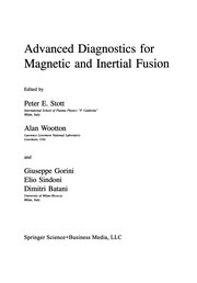 Front cover of Advanced Diagnostics for Magnetic and Inertial Fusion by Peter E. Stott