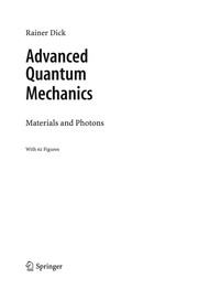 Cover of Advanced quantum mechanics by Rainer Dick