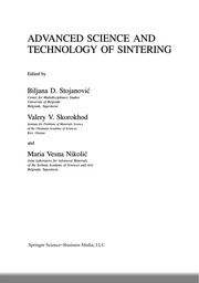 Front cover of Advanced Science and Technology of Sintering by Biljana D. Stojanović
