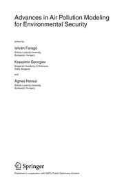 Front cover of Advances in air pollution modeling for environmental security by NATO Advanced Research Workshop on Advances in Air Pollution Modeling for Environmental Security (2004 Borovetz, Bulgaria)