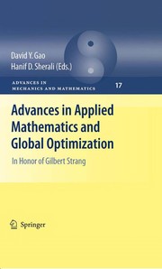 Cover of Advances in Applied Mathematics and Global Optimization by Hanif D. Sherali