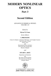 Front cover of Modern nonlinear optics by Myron W. Evans