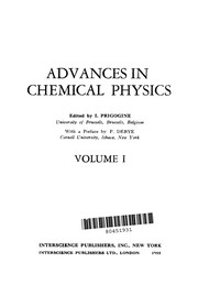 Cover of Advances in chemical physics by I. Prigogine