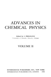 Cover of Advances in chemical physics by I. Prigogine