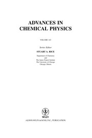 Front cover of Advances in chemical physics by Stuart Alan Rice