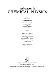 Front cover of Advances in chemical physics by Stuart A. Rice
