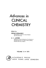 Cover of Advances in clinical chemistry by Oscar Bodansky