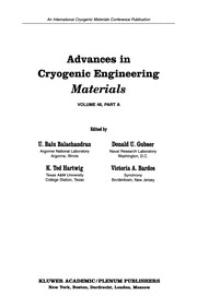 Cover of Advances in Cryogenic Engineering Materials by U. Balu Balachandran