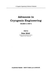 Cover of Advances in Cryogenic Engineering by Peter Kittel