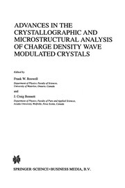 Front cover of Advances in the Crystallographic and Microstructural Analysis of Charge Density Wave Modulated Crystals by Frank W. Boswell