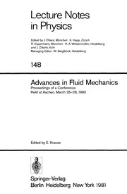 Front cover of Adv in Fluid Mechanics by J. Ehlers