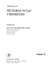 Cover of Advances in heterocyclic chemistry by Alan R. Katritzky