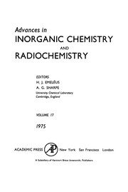 Front cover of Advances in inorganic chemistry and radiochemistry by H.J. Emeleus