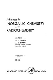 Cover of Advances in inorganic chemistry and radiochemistry by H. J. Emeléus