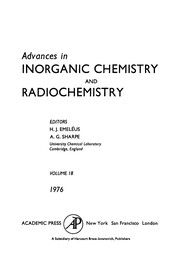 Cover of Advances in inorganic chemistry and radiochemistry by H. J. Emeléus