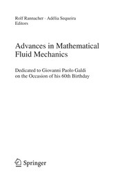 Cover of Advances in mathematical fluid mechanics by Giovanni P. Galdi