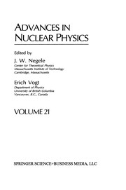 Cover of Advances in Nuclear Physics by J. W. Negele