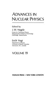 Cover of Advances in Nuclear Physics by J. W. Negele