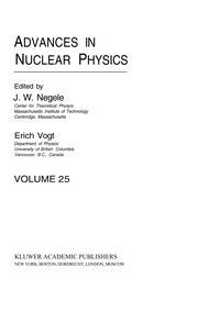 Front cover of Advances in nuclear physics by John W. Negele