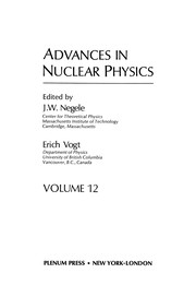 Cover of Advances in Nuclear Physics by J. W. Negele