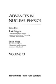Cover of Advances in Nuclear Physics by J. W. Negele