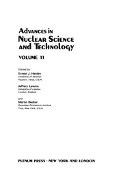 Front cover of Advances in Nuclear Science and Technology by Ernest J. Henley