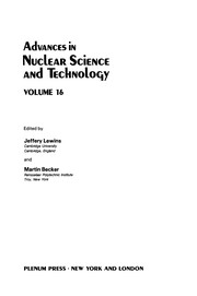 Cover of Advances in Nuclear Science and Technology by Jeffery Lewins