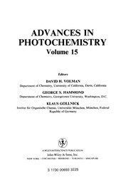 Cover of Advances in photochemistry by George S. Hammond