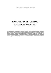 Front cover of Advances in psychology research by Alexandra Columbus