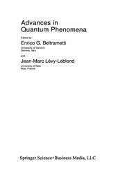 Front cover of Advances in Quantum Phenomena by Enrico G. Beltrametti