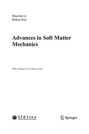 Front cover of Advances in Soft Matter Mechanics by Shaofan Li