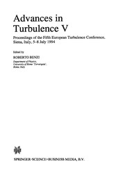 Front cover of Advances in Turbulence V by Roberto Benzi