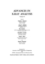 Cover of Advances in X-Ray Analysis by Charles S. Barrett
