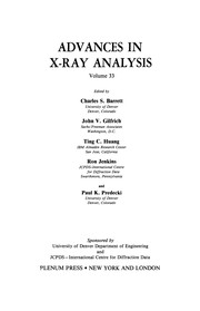 Cover of Advances in X-Ray Analysis by Charles S. Barrett