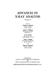 Cover of Advances in X-Ray Analysis by Charles S. Barrett