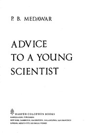 Cover of Advice to a young scientist by P. B. Medawar