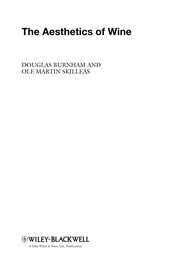 Cover of The aesthetics of wine by Douglas Burnham