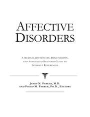 Cover of Affective disorders by James N. Parker