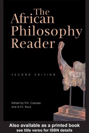 Cover of The African philosophy reader by P. H. Coetzee