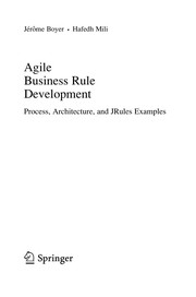 Cover of Agile Business Rule Development by Jérôme Boyer