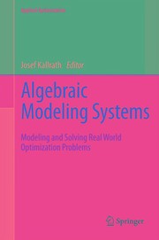 Cover of Algebraic Modeling Systems by Josef Kallrath