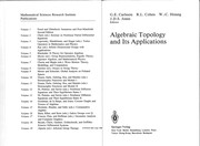 Front cover of Algebraic topology and its applications by Wu-Chung Hsiang