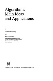 Cover of Algorithms: Main Ideas and Applications by Vladimir Uspensky