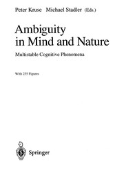 Front cover of Ambiguity in Mind and Nature by Peter Kruse