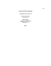 Front cover of American sign language by Charlotte Lee Baker-Shenk