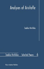 Front cover of Analyses of Aristotle by Jaakko Hintikka