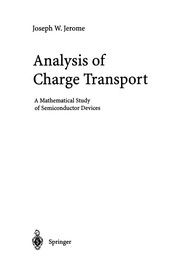 Front cover of Analysis of Charge Transport by Joseph W. Jerome